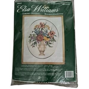 Elsa Williams Coronet Bouquet 16 x 20 Crewel Embroidery Kit 00443